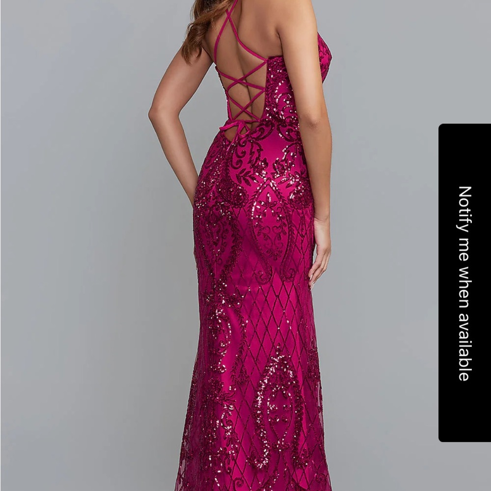 Pink Sequin Prom Dress - Picture 3 of 12